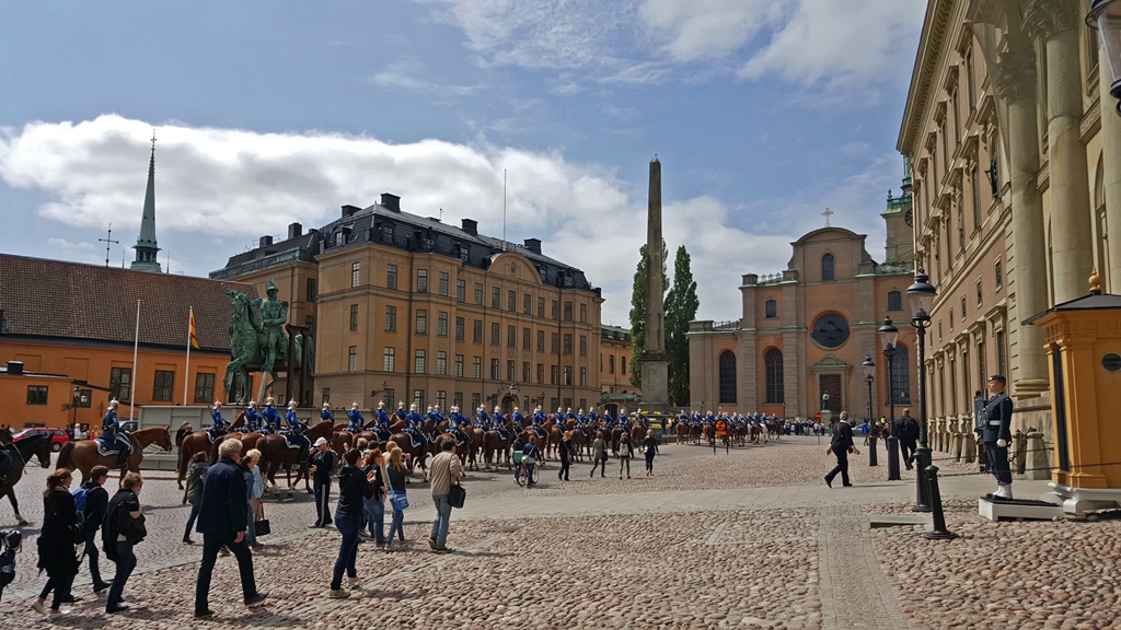 Changing of the Guard with Storkyrkan Church